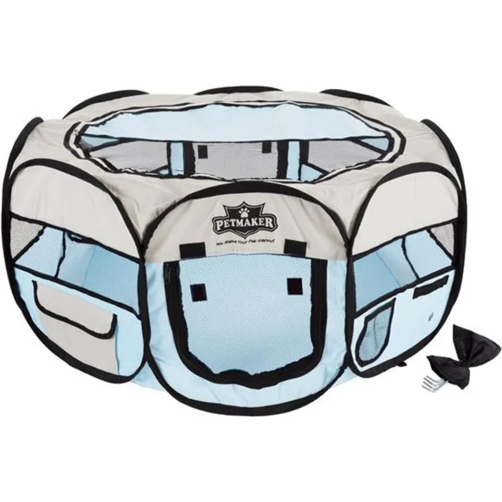 Pet Playpen - 33x15 Pop-Up Dog Kennel with Carry Bag -Portable Play Pen for Dogs